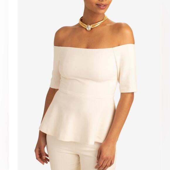Trina Turk Ivory Forbid Top. Size 10 - Picture 1 of 1